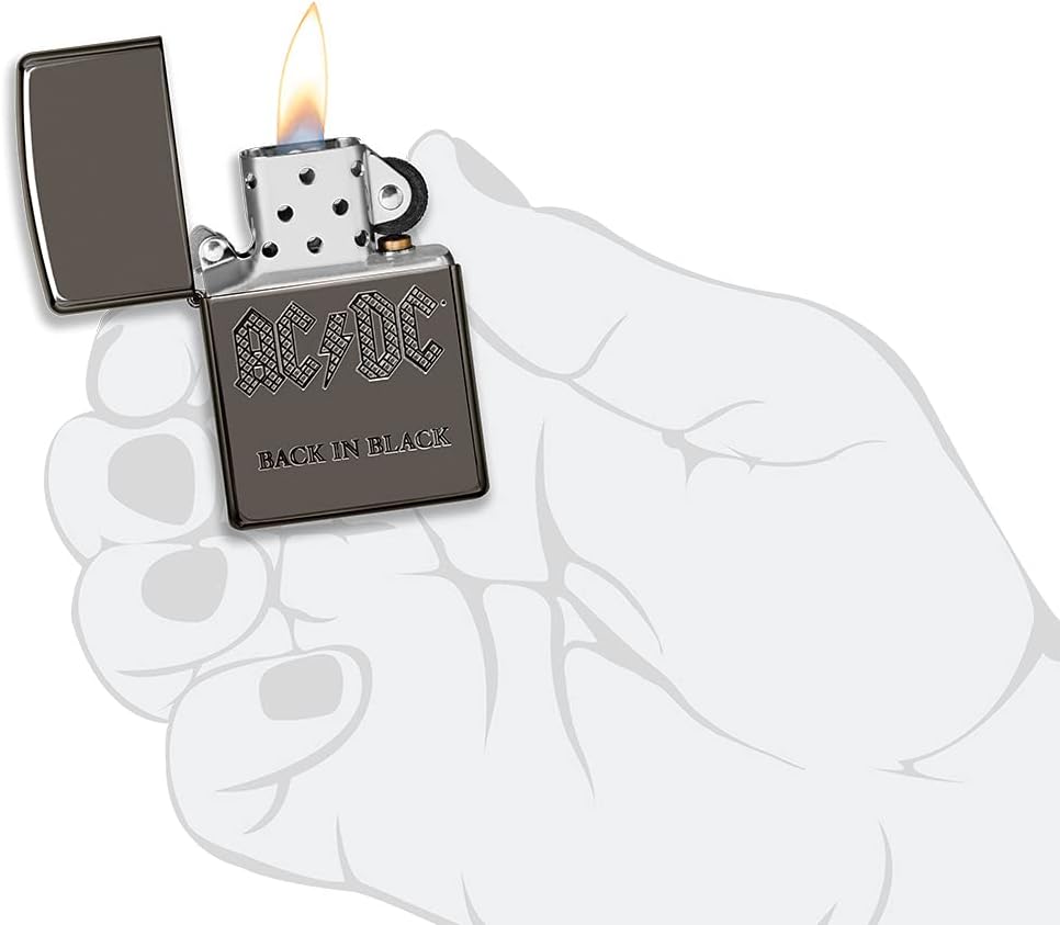 Zippo Lighter, Armor High Polish Black Ice, Standard Size