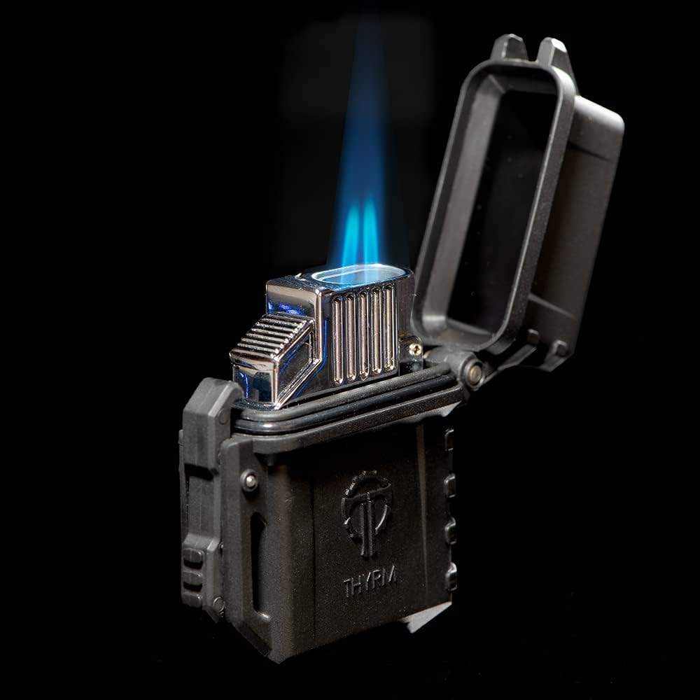 Thyrm PyroVault Lighter Armor v1.0, Compatible with Zippo Classic Fluid Inserts (Olive Drab) for Protection, Less Evaporation, and Retention (Pocket Clip), Made in USA