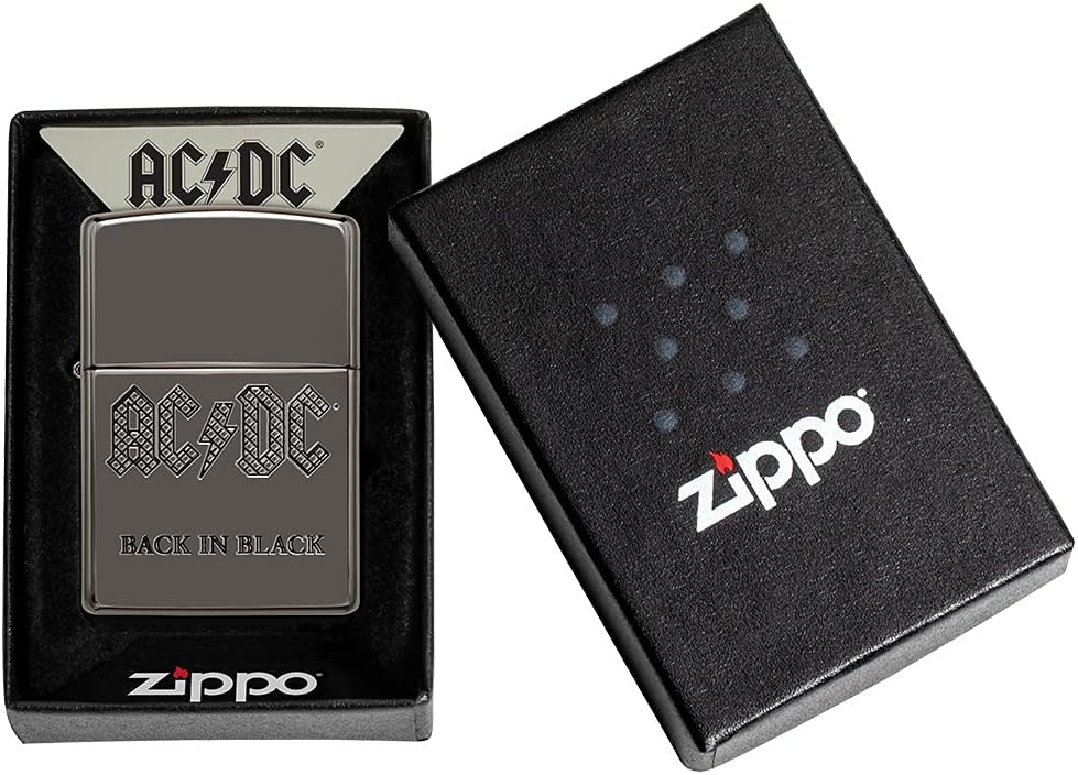 Zippo Lighter, Armor High Polish Black Ice, Standard Size