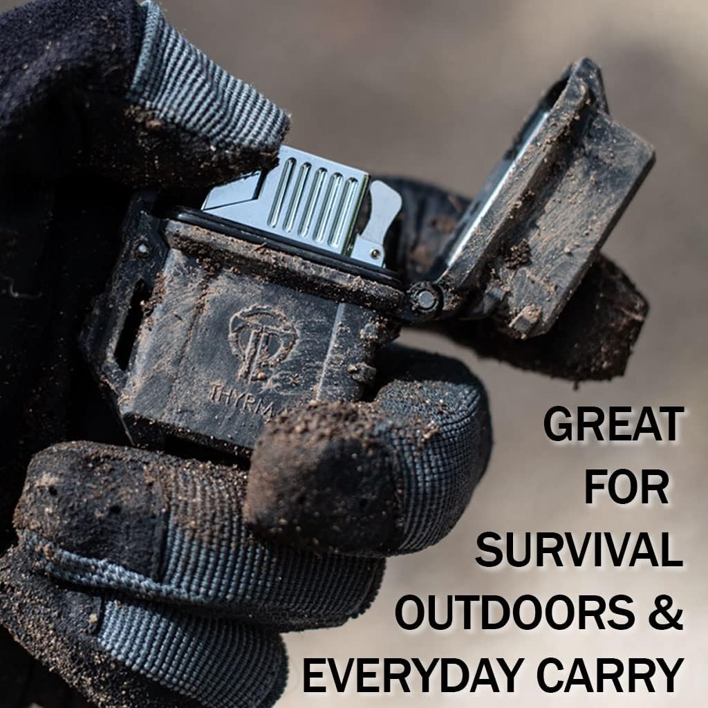 Thyrm PyroVault Lighter Armor v1.0, Compatible with Zippo Classic Fluid Inserts (Olive Drab) for Protection, Less Evaporation, and Retention (Pocket Clip), Made in USA