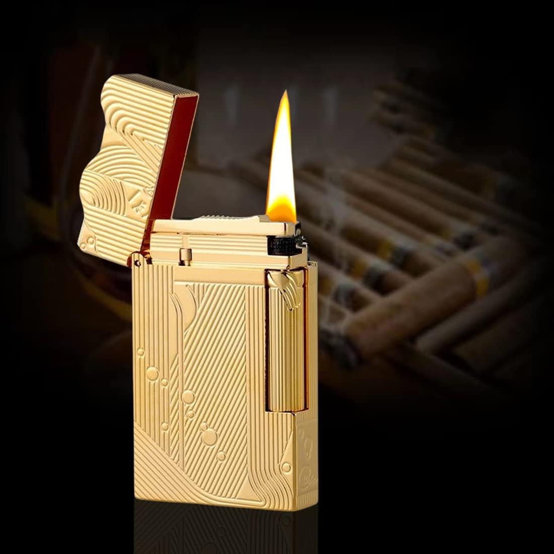 Sanji Vintage Trench Copper Kerosene Lighter for Men, Dad, Husband (Fuel Not Included)