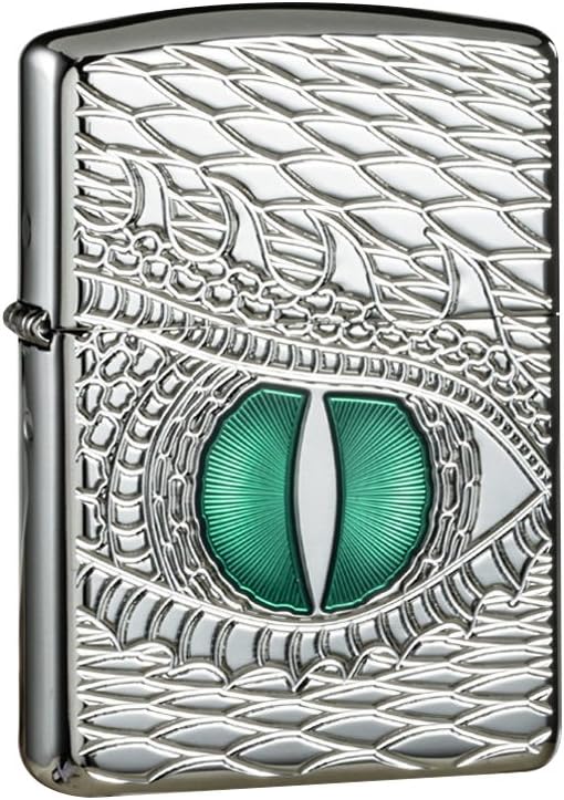 ZIPPO 28807 Windproof Lighter DRAGON EYE High Polish Chrome Armor
