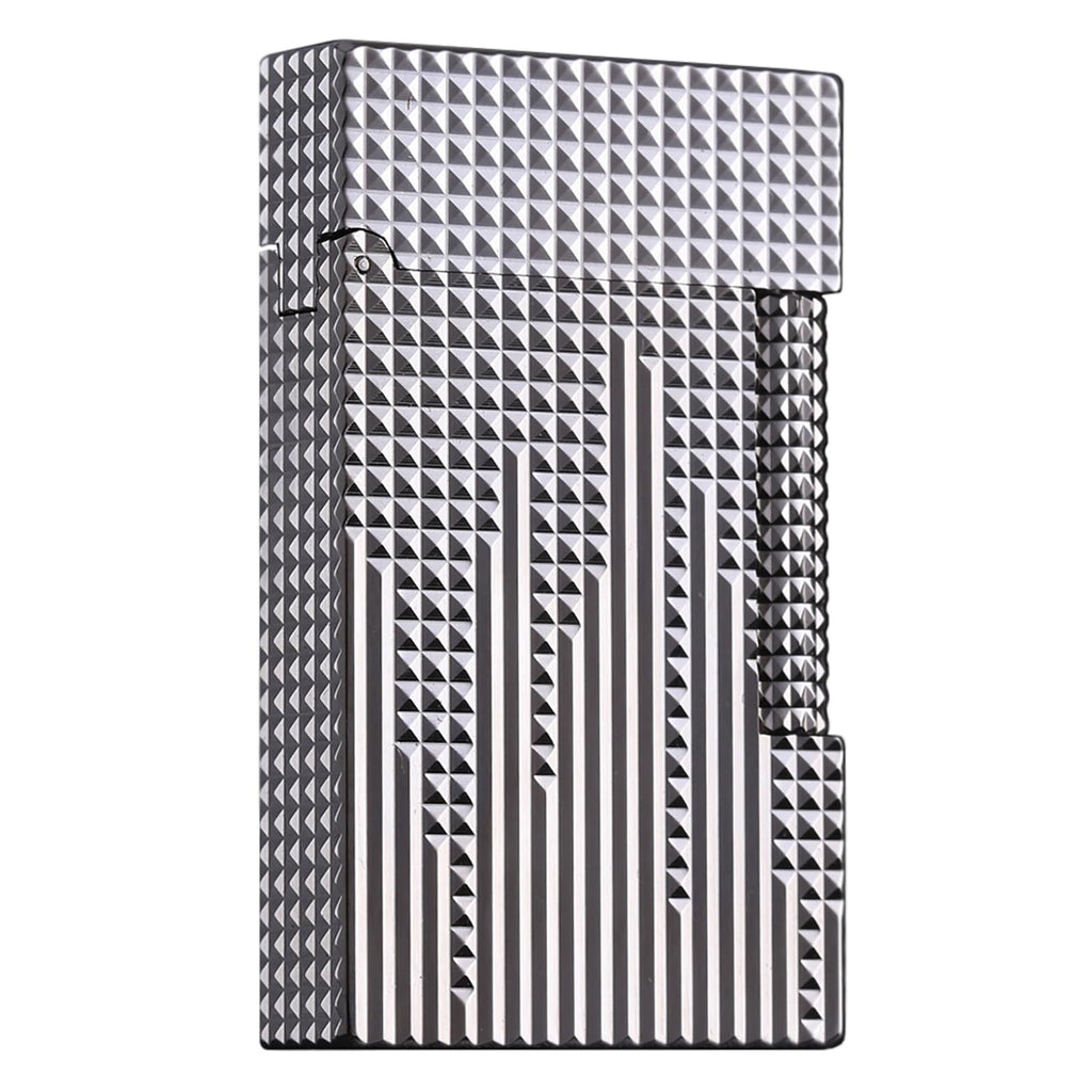 Classic Lighter, Butane Copper Exquisitely Carved Vintage Side Slide Lgnition Lighter, for Men Dad Husband Collect,Gold