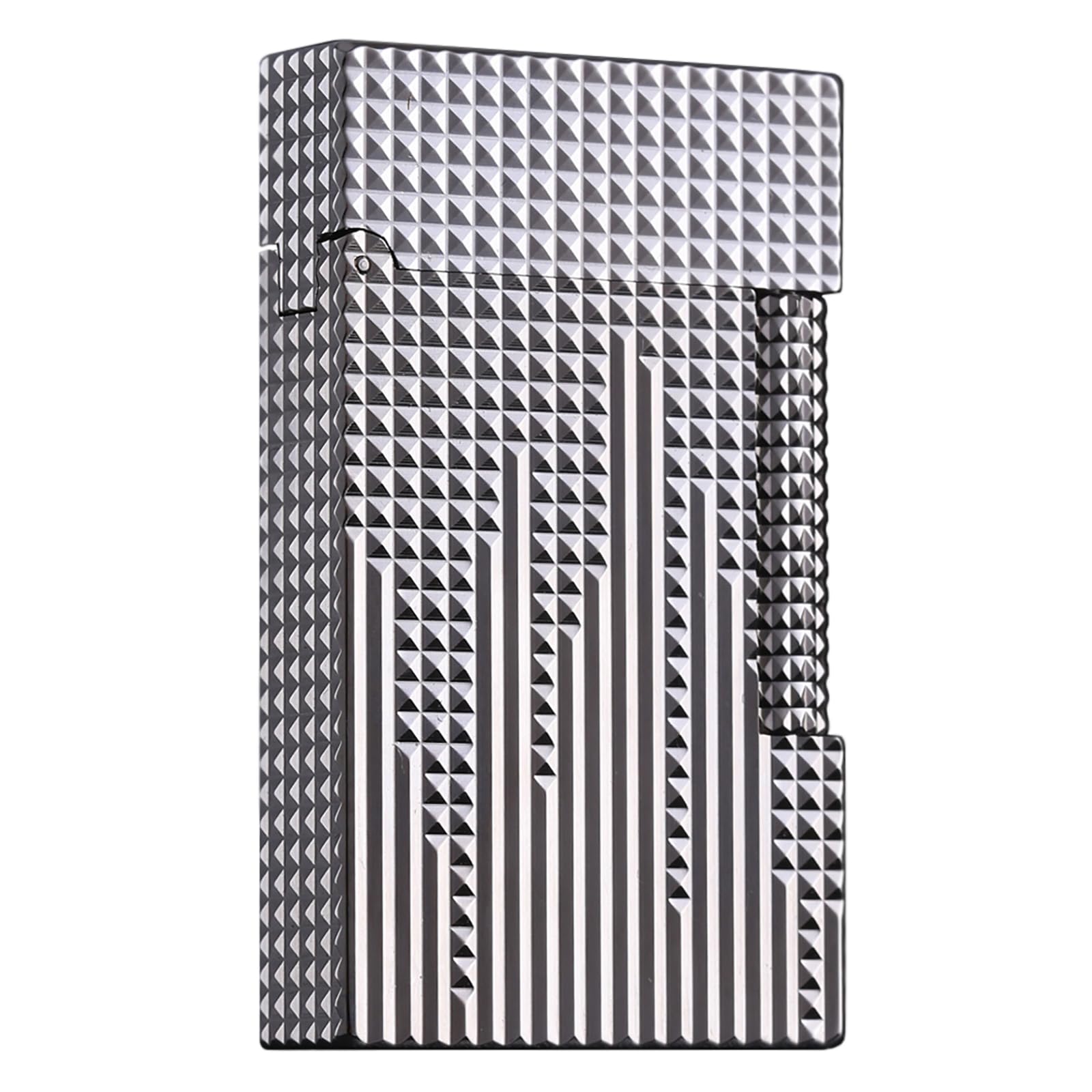 Classic Lighter, Butane Copper Exquisitely Carved Vintage Side Slide Lgnition Lighter, for Men Dad Husband Collect,Gold