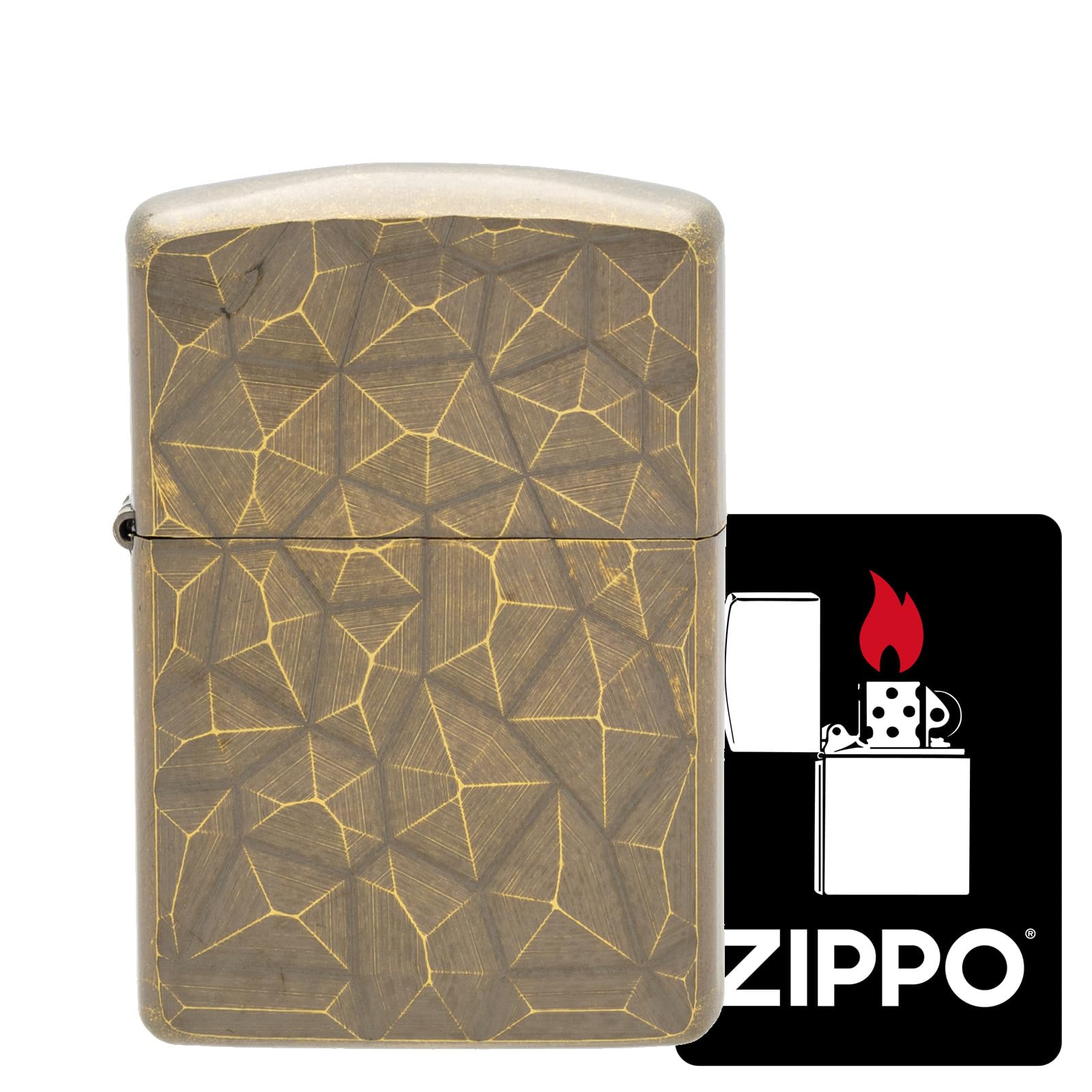 Zippo NEO Meteor CpB Windproof, Brass, Armor-Based, Copper Barrel, Double-Sided, Includes Special Sticker