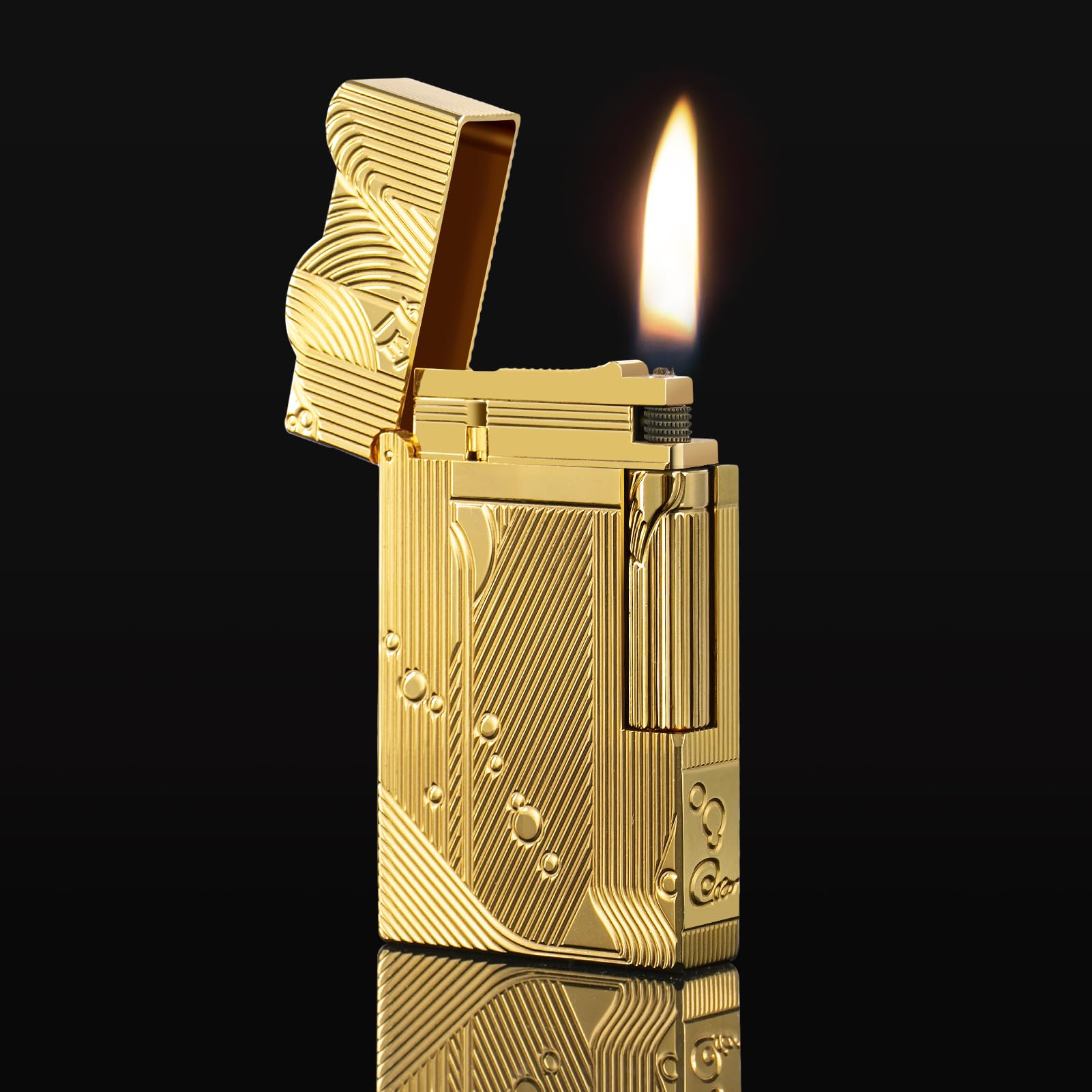 YUSUD Carved Constantine Lighter, Vintage Trench Lighters, Copper Unique Lighters One Piece Kerosene Fluid Refill, Cool Lighter for Men Dad - Antique Heavy Duty Armor Style