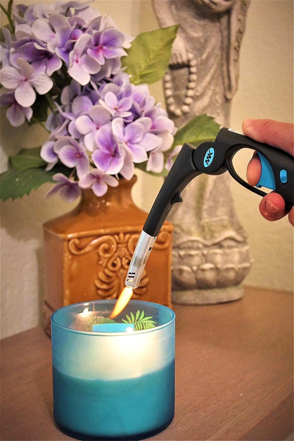 MK Lighter, 4PCS Candle Lighter, Windproof Flame, Ideal as Lighters for Candle, Foldable Lighters, BBQ Lighters, Camping Lighters, Butane Refillable Lighters, Multipurpose Lighters, Ship Random Color