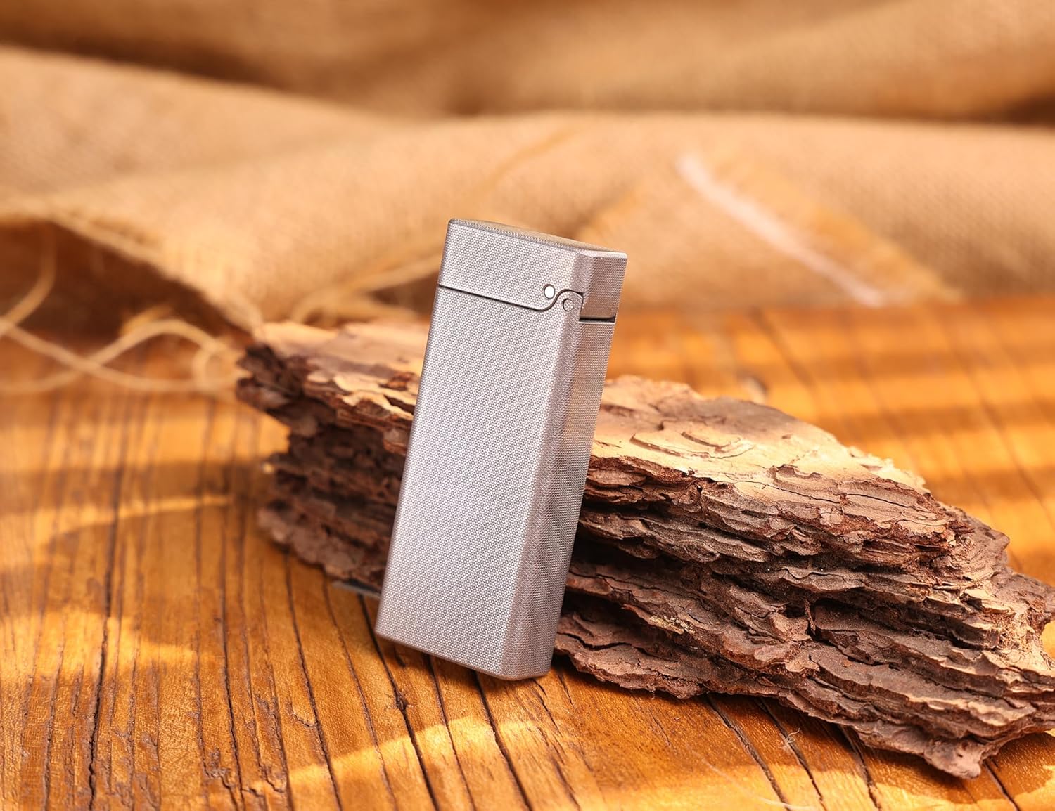 WDMART- TC4 Titanium Mechanical Trench Lighter • Retro Soft Flame Oil Lighter • Cool Open Flame Kerosene Lighters one Click lid Opening • Model：Flame Spirit (JD)